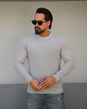 بافت یقه گرد مردانه