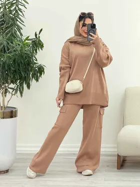 ست بافت و شلوار جیب‌دار آناهید
