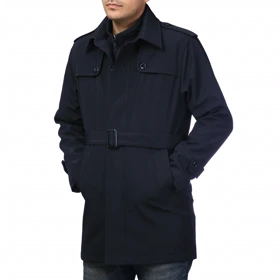 بارانی کوتاه سرمه‌ای مردانه مدل 65763