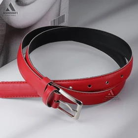 کمربند زنانه Leather Belt BL162 (قرمز)
