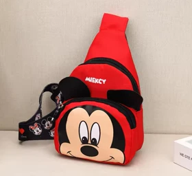کیف دوشی فانتزی طرح میکی موس در دو رنگ قرمز و مشکی