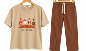 لباس خانه تیشرت شلوار cozy goose
