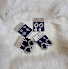 گوشواره جواهری نگین باگت