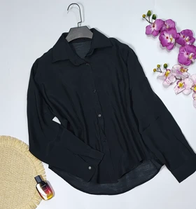 شومیز شیشه ای لخت مدل لیدا کد 50354 (مشکی)