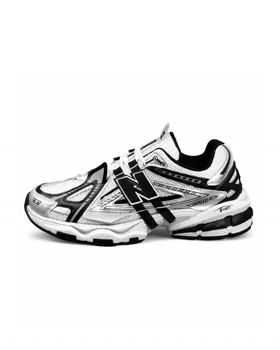کتانی مردانه نیوبالانس 1906 طوسی مشکی سفید New BALANCE 1906A