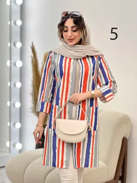 مانتو طرح دار سلنا