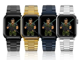 بند فلزی اپل واچ 42 و 44 میلی‌متر گرین Green Apple Watch 42/44mm Metallic Grande Strap