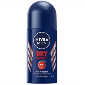 رول ضد تعریق مردانه نیوآ NIVEA مدل Dry Impact 72H آنتی باکتریال 50ml