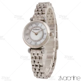 ساعت امپریو آرمانی زنانه نقره ای صفحه نگین‌دار 105789