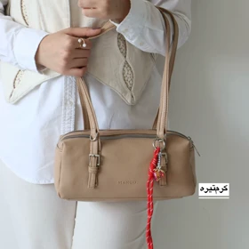 کیف زنانه دوشی مدل ایوانا (کرم‌تیره)