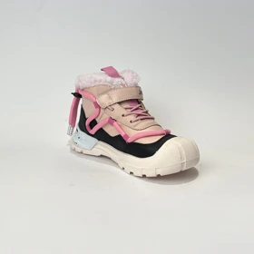 بوت بچگانه ساق‌دار جیپ کرم صورتی