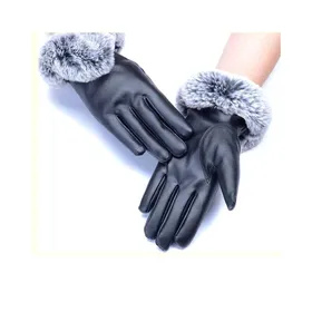 دستکش چرم کامل خز