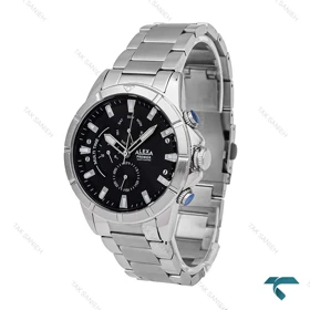 ساعت مچی الکسا پریمیر A0104 مردانه سیلور صفحه مشکی Alexa-6156-G
