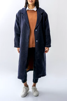 پالتو بلند یقه برگردان زنانه