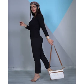 کیف دوشی زنانه مایکل کورس مدل 3زیپ چرم صنعتی سفید | کیف دوشی زنانه مایکل کورس مدل 3زیپ چرم صنعتی سفید Michael Kors کد 147