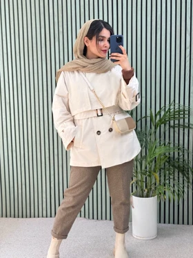 بارانی آستردار برشکا ( دارای ایراد جزئی )