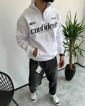 دورس نیم زیپ داخل کرک CONFIDENT رنگ سفید