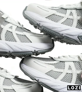 کفش کتانی مردانه و زنانه سفید صورتی طوسی Nike cushlon مدل 7198