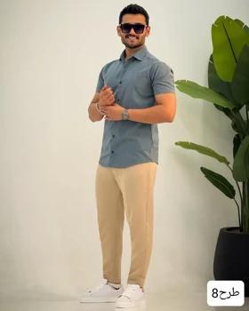 پیراهن مردانه استین کوتاه پلاس_کد4291