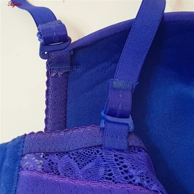 ست شورت و سوتین زنانه پانیذ مدل فنردار بند متحرک کاپ اسفنجی آبی کاربنی کد 4957