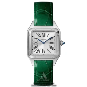 ساعت زنانه کارتیه سبز Cartier Santos-Dumont SSG28