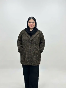 کت بوکله سایز بزرگ زنانه طرح بلدرچین