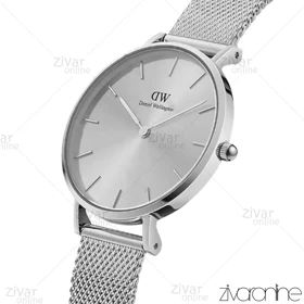 ساعت دنیل ولینگتون زنانه تمام سیلور بند حصیری مدیوم 103926