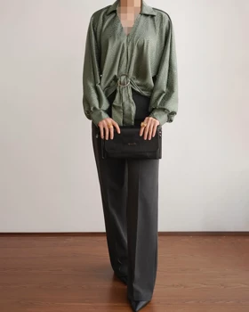 شومیز ساتن پایین حلقه