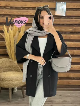 مانتو لینن چهاردکمه سرجیب دوبل