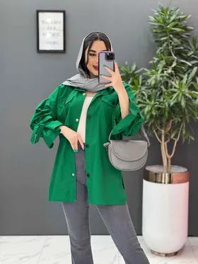 مانتو لینن آستین بند دار