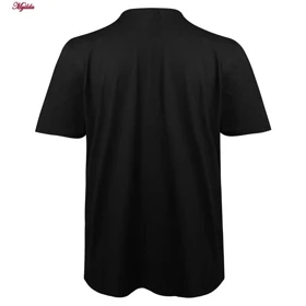 تیشرت آستین کوتاه مردانه مدل نیکریس پنبه‌ای رنگ مشکی کد 5315-S-NR&R
