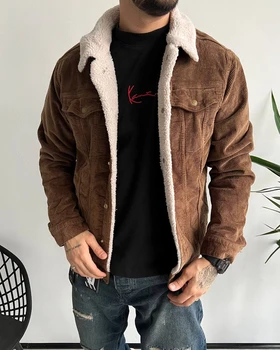 کاپشن کبریتی وارداتی CORDUROY قهوه ای