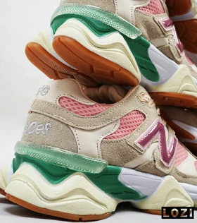 کفش کتانی زنانه صورتی سبز کرم NEW BALANCE 9060
