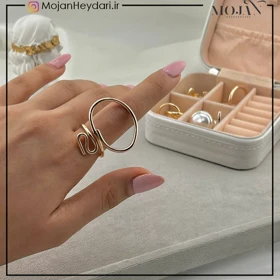 انگشتر زنانه آبکاری نقره رنگ ثابت کد ta10013