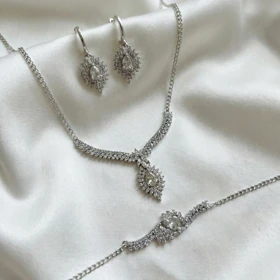 سرویس کامل برند شین مدل «اشک الماس» | نسخه سیلور (رادیوم) با گارانتی 1 ساله