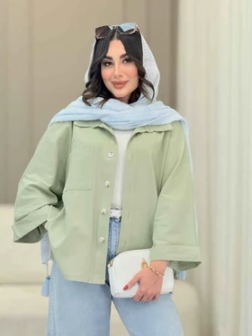 مانتو پانچ تک جیب پشت پیله