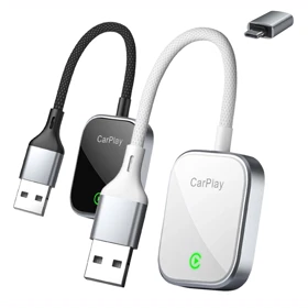 دانگل وایرلس اپل CarPlay و Android Auto یواس‌بی ارلدام CP03 با دانگل تایپ‌سی
