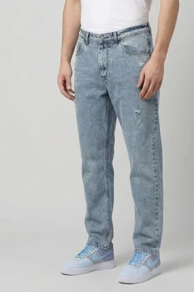 شلوار مردانه جین مام مردانه یخی سنگ شور با کیفیت SM226