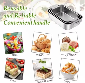 تابه سرو دسته دار استیل مستطیل سیلور