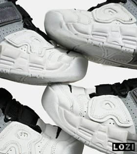 کفش کتانی مردانه و زنانه مشکی طوسی سفید NIKE Air More Uptempo '96 مدل 6537