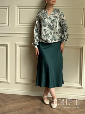 دامن ساتن فون قد 90