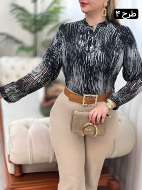 شومیز حریر جلو دکمه 2863