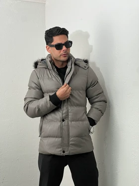 کاپشن مردانه کلاه خزmc