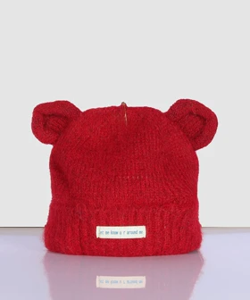 کلاه بافتنی دخترانه گوش دار 2057