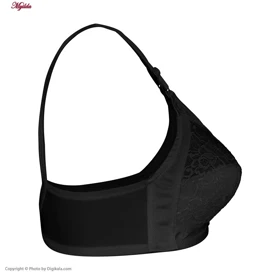 سوتین زنانه بدون فنر سه تکه کلاسیک مشکی لین مدل 4680-425