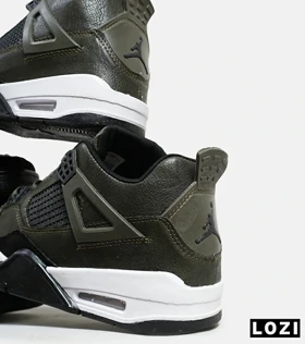 کتانی ساق‌دار زنانه و مردانه سبز زیتونی Nike air jordan 4
