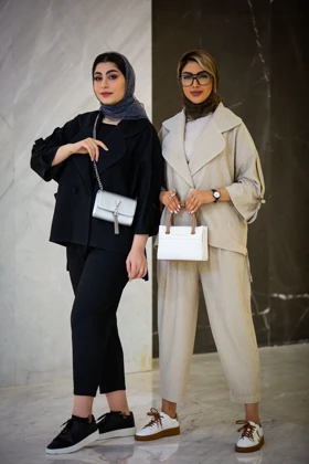 مانتو شلوار ایمبالانس آستین سگک