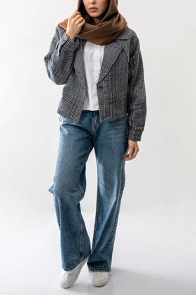 کت یقه برگردان گتردار زنانه