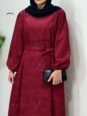 پیراهن مانتویی گلدوزی مهیاس ویژه یلدا