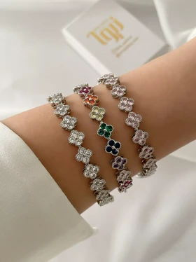 دستبند ونکلیف نگین‌دار برند CM